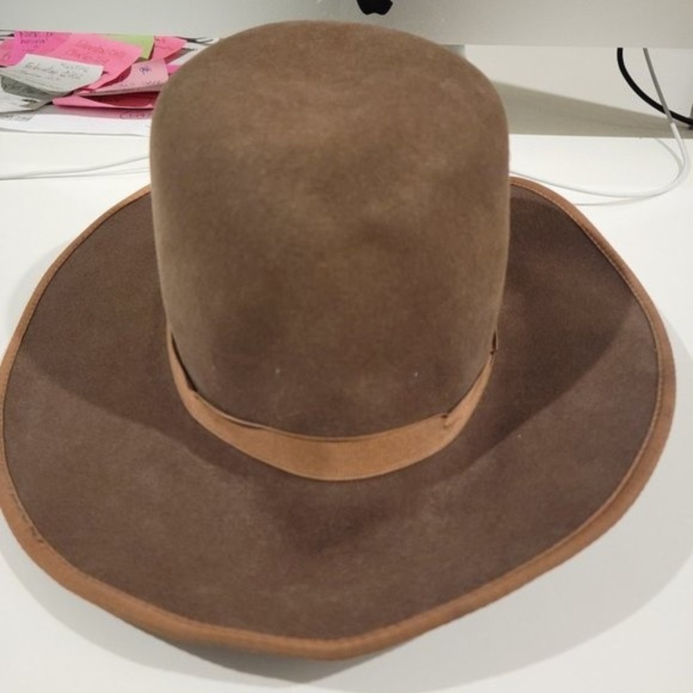 Brown Stetson Wool and Fur Western Hat, Size Small